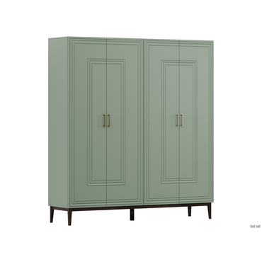 Распашной шкаф todzal Гордона Зеленый самшит / Орех Зеленый самшит / Орех