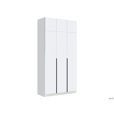 Распашной шкаф Стендмебель Рейми Белый С антресолью