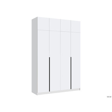 Распашной шкаф Стендмебель Рейми Белый С антресолью