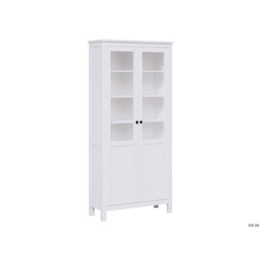 Шкаф-витрина Лузалес Кымор Белый, массив сосны Белый, массив сосны