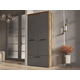 Распашной шкаф Эра Бастон Дуб Делано / Графит Софт Дуб Делано / Графит Софт