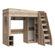 Кровать-чердак Стендмебель Киви Дуб Делано / Белый пазл Дуб Делано / Белый пазл