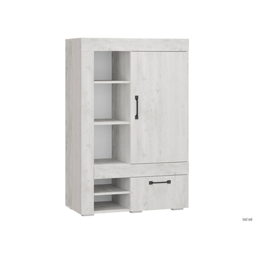 Стеллаж Мебелони Пегас Бетон Пайн светлый Бетон Пайн светлый