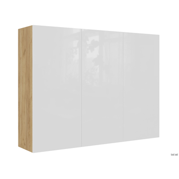 Шкаф навесной МК СТИЛЬ БОСТОН ШН-001 (Комплект) Дуб Крафт золотой / Белый глянец Дуб Крафт золотой / Белый глянец