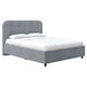 Двуспальная кровать todzal Лина Серый, велюр 180х200 см