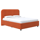 Двуспальная кровать todzal Лина Терракотовый, велюр 160х200 см