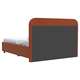 Двуспальная кровать todzal Лина Терракотовый, велюр 160х200 см