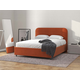 Двуспальная кровать todzal Лина Терракотовый, велюр 160х200 см