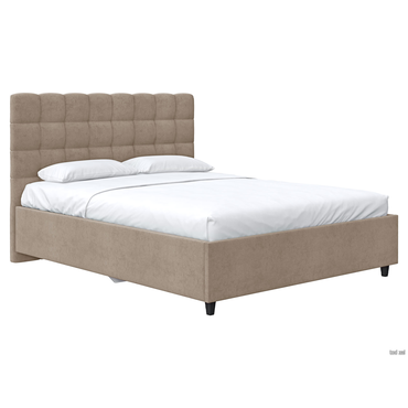 Двуспальная кровать todzal Вена Какао, велюр 160х200 см