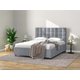 Двуспальная кровать todzal Вена Серый, велюр 180х200 см