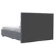 Двуспальная кровать todzal Флок Серый, велюр 140х200 см