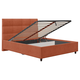 Двуспальная кровать todzal Флок Терракотовый, велюр 180х200 см