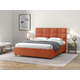 Двуспальная кровать todzal Флок Терракотовый, велюр 180х200 см