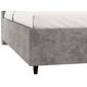 Двуспальная кровать todzal Флок Серый, микровелюр 160х200 см