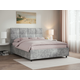 Двуспальная кровать todzal Флок Серый, микровелюр 160х200 см