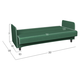 Прямой диван todzal Ройс Зеленый, велюр Зеленый, велюр