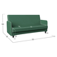 Прямой диван todzal Ройс Зеленый, велюр Зеленый, велюр