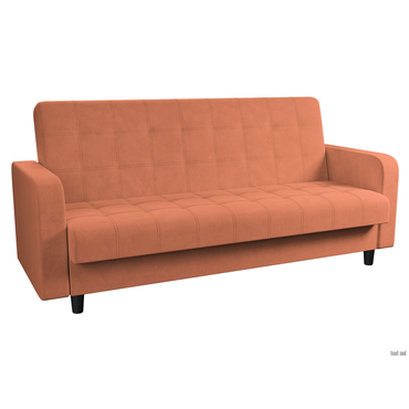 Прямой диван todzal Кобург Терракотовый, велюр Терракотовый, велюр