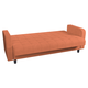 Прямой диван todzal Кобург Терракотовый, велюр Терракотовый, велюр