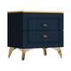 Прикроватная тумбочка Кураж ВЕГА САПФИР спальня Дуб золотистый / Темно-синий софт Дуб золотистый / Темно-синий софт
