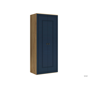 Распашной шкаф Кураж Вега Сапфир Дуб золотистый / Темно-синий софт Дуб золотистый / Темно-синий софт