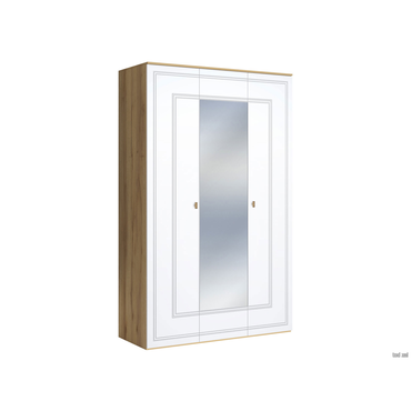 Распашной шкаф Кураж Вега Сапфир Дуб золотистый / Белый глянец Дуб золотистый / Белый глянец