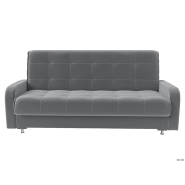 Прямой диван todzal Миген Серый, велюр Серый, велюр