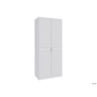 Распашной шкаф todzal Леона Белый, ЛДСП / Белый, МДФ Белый, ЛДСП / Белый, МДФ