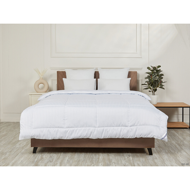 Одеяло todzal Серебро всесезонное Белый, бамбук страйп 140х205 см