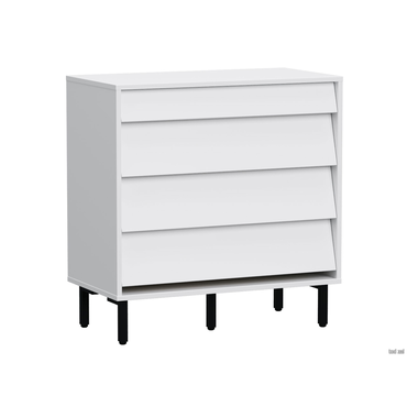 Комод todzal Фьерн Белый Премиум / Черный, металл Белый Премиум / Черный, металл