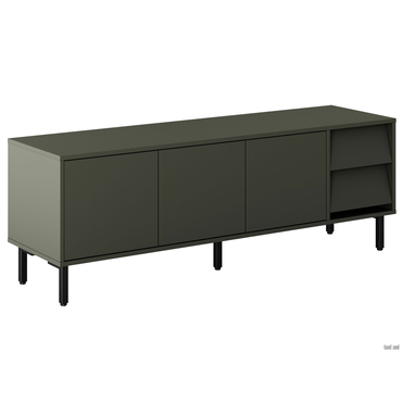 ТВ-тумба todzal Фьерн Оливковый базальт / Черный, металл Оливковый базальт / Черный, металл