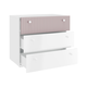 Детский комод ЭтоМебель Фокс Белый / Пудровый Белый / Пудровый