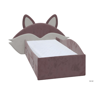 Детская кровать ЭтоМебель Фокс Слива, велюр Без пуфика