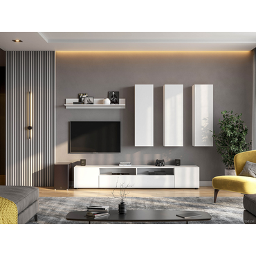 Гостиная СВ-Мебель Тайлер Белый текстурный Белый текстурный