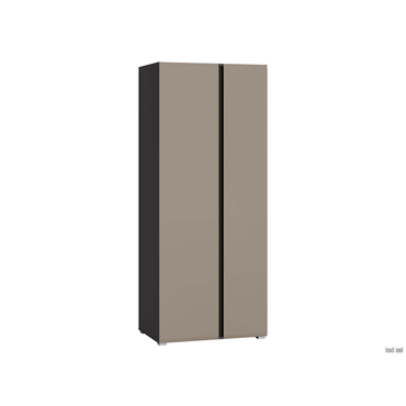 Распашной шкаф Моби Сидней Антрацит / Веллюто Капучино Антрацит / Веллюто Капучино