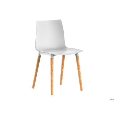 Стул Stepp Беск Светло-серый, пластик / Массив березы 1 шт.