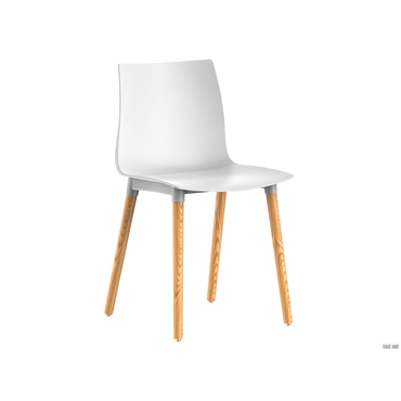 Стул Stepp Беск Белый, пластик / Массив березы 1 шт.