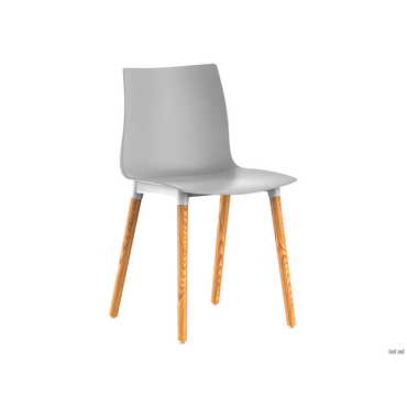 Стул Stepp Беск Серый, пластик / Массив березы 1 шт.