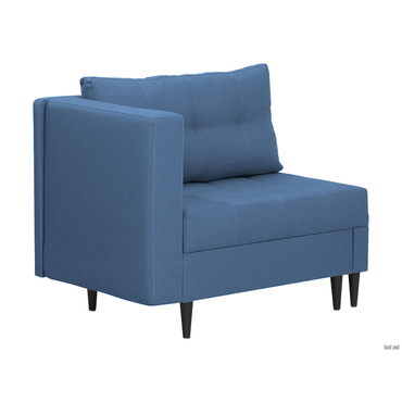 Прямой диван todzal Мейсон мини Синий, рогожка Универсальное