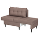 Прямой диван todzal Мейсон мини Коричневый, рогожка Универсальное