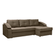 Угловой диван todzal Мэлвин Коричневый, велюр Справа