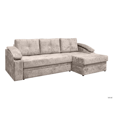 Угловой диван todzal Мэлвин Бежевый, велюр Справа