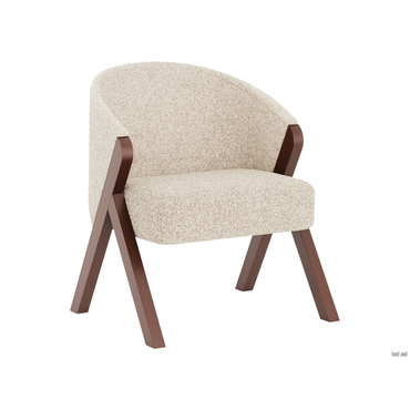 Кресло todzal Лерри Крем, мех Крем, мех