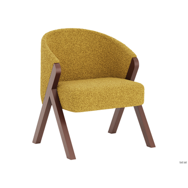 Кресло todzal Лерри Желтый, мех Желтый, мех