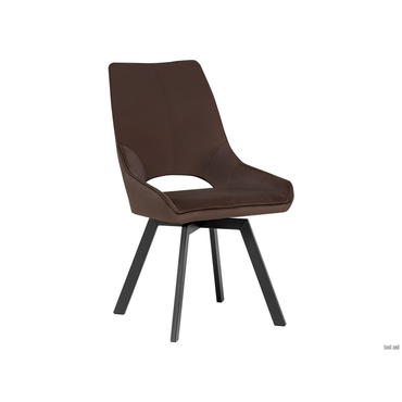 Стул Мебель Импэкс Галвес 360 Шоколадный, велюр / Черный, металл Шоколадный, велюр / Черный, металл