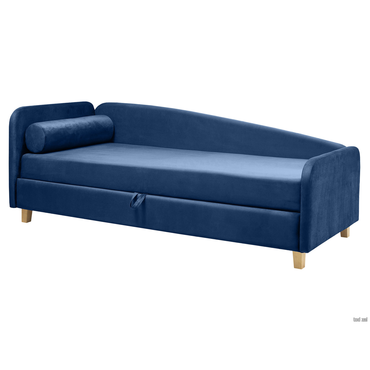 Прямой диван todzal Риччи Синий, велюр Слева