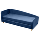 Прямой диван todzal Риччи Синий, велюр Слева