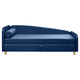 Прямой диван todzal Риччи Синий, велюр Слева