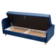 Прямой диван todzal Риччи Синий, велюр Слева