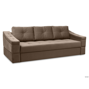 Прямой диван todzal Барти Коричневый, велюр Коричневый, велюр